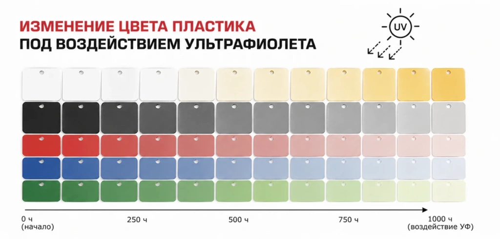 Почему пластик выгорает на солнце