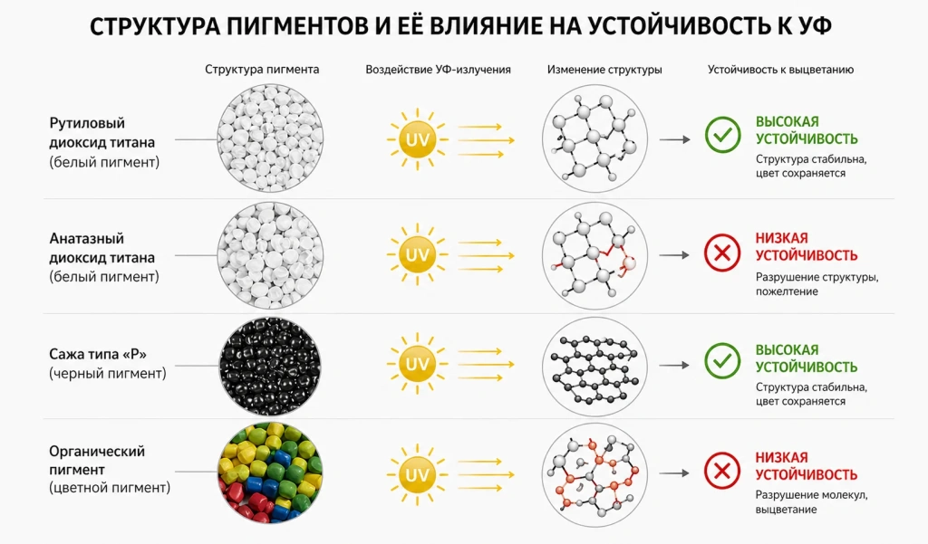 Какие пигменты обеспечивают устойчивость к выцветанию